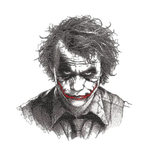Matriz Bordado Coringa - Joker Realista
