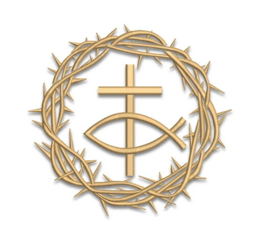 Matriz Bordado Cristianismo Coroa Espinhos