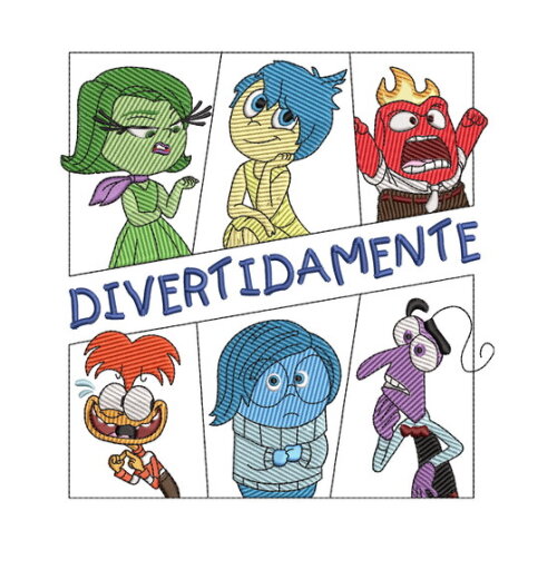 Matriz Bordado Desenho Divertidamente