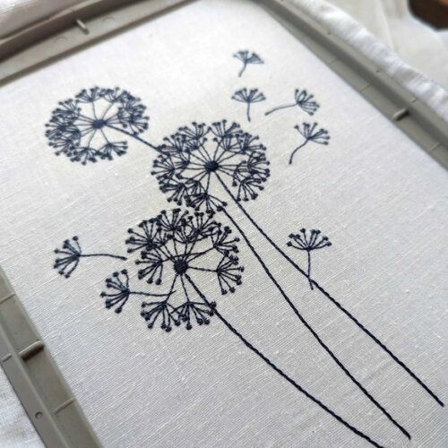 Matriz Bordado Dente de Leão Flor