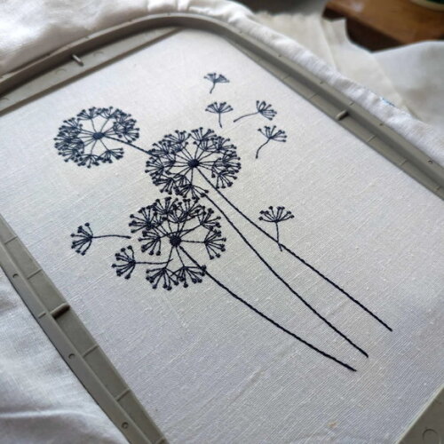 Matriz Bordado Dente de Leão Flor