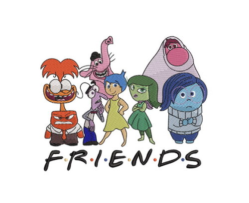 Matriz Bordado Desenho Divertidamente Friends