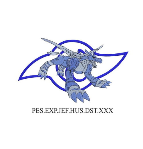 Matriz Bordado Digimon Metal Garurumon
