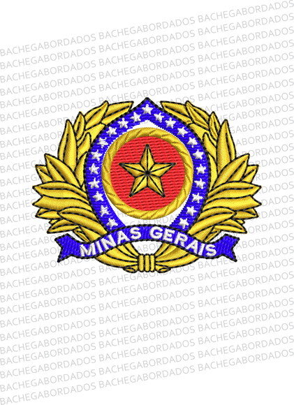 Matriz Bordado Distintivo de Quepe Oficial Minas Gerais