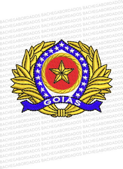 Matriz Bordado Distintivo de Quepe Oficial Goiás