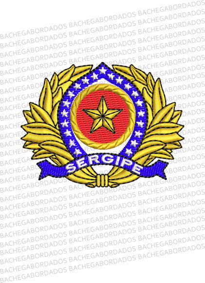 Matriz Bordado Distintivo de Quepe Oficial Sergipe