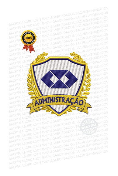 Matriz Bordado Escudo Administração com Ramos