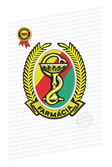 Matriz Bordado Escudo Farmácia