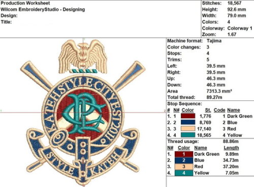 Matriz Bordado Escudo para Camisa Polo