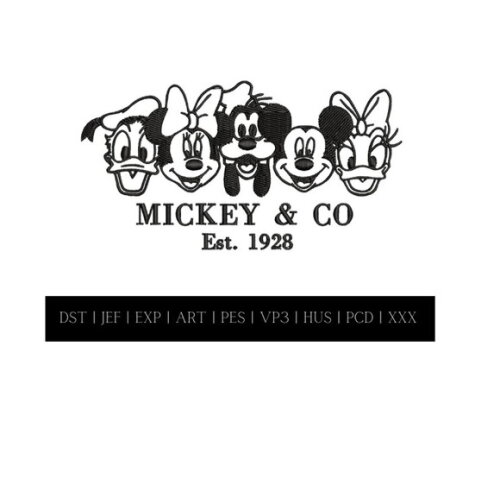 Matriz Bordado Familia Mickey Mouse