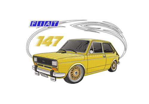 Matriz Bordado Fiat 147 Amarelo