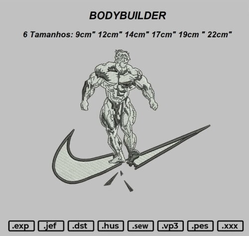 Matriz Bordado Fisiculturista Bodybuilder