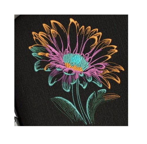 Matriz Bordado Flor de Neon Brilhante