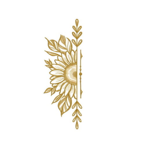 Matriz Bordado Flor Girassol