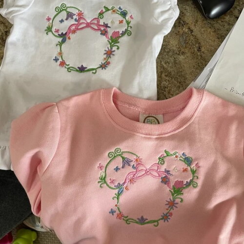 Matriz Bordado Floral Minnie