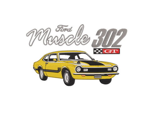 Matriz Bordado Ford Muscle 302 Gt