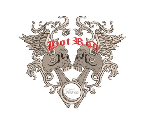 Matriz Bordado Ford Hot Rod