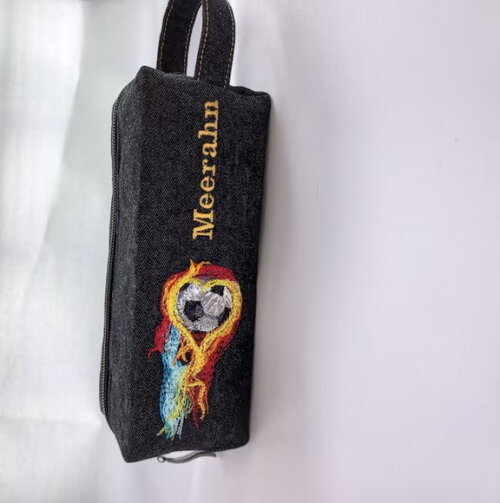 Matriz Bordado Futebol Bola de Fogo 3d