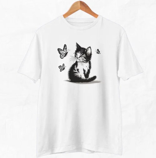 Matriz Bordado Gatinhos e Borboletas
