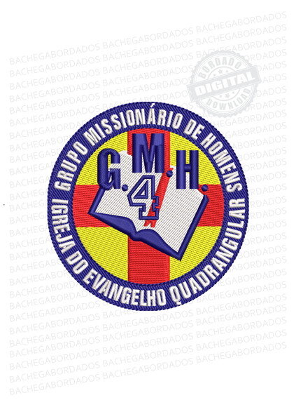 Matriz Bordado Grupo Missionário de Homens Quadrangular