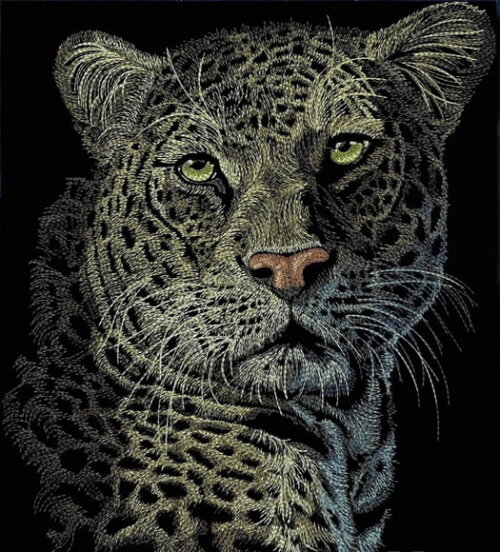 Matriz Bordado Guepardo Cheetah Realístico