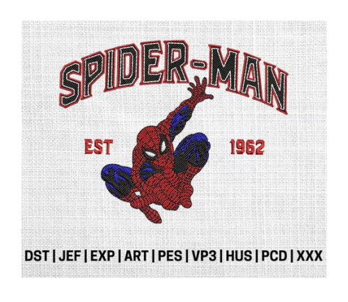 Matriz Bordado Homem Aranha para Camisas e Bolsas