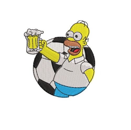 Matriz Bordado Homer Simpson Futebol