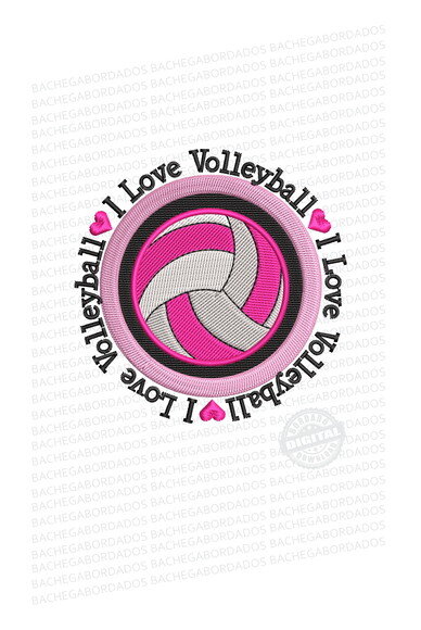 Matriz Bordado I Love Volleyball