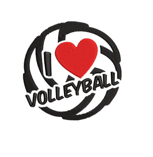 Matriz Bordado I Love Volleyball 2