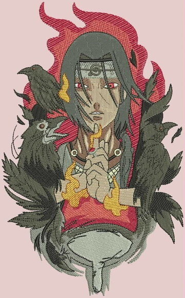Matriz Bordado Itachi Uchiha Art