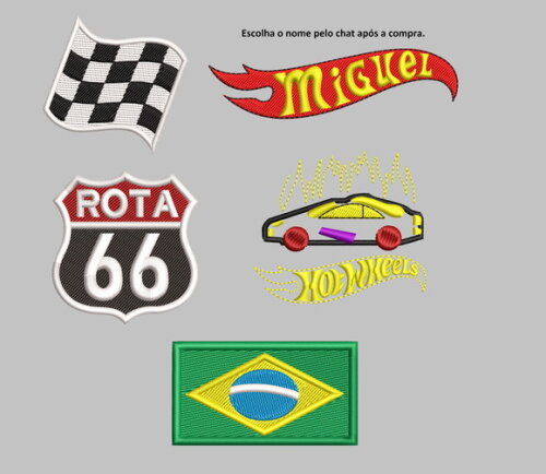 Matriz Bordado Jaleco Infantil Hotwheels Arquivo Digital