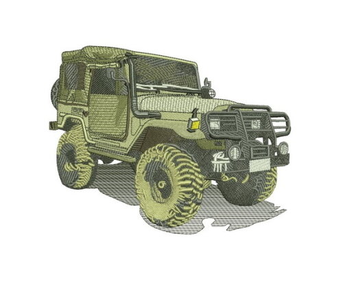 Matriz Bordado Jeep Rally