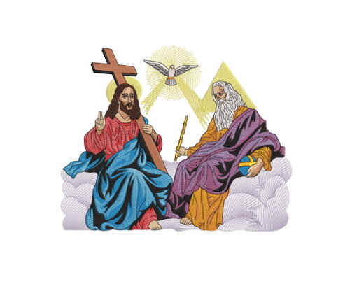 Matriz Bordado Jesus e Deus Espírito Santo