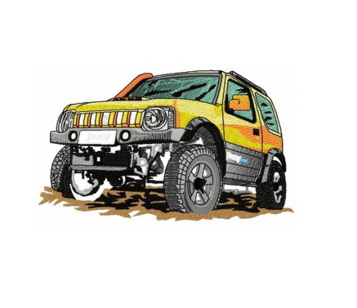 Matriz Bordado Jeep Amarelo