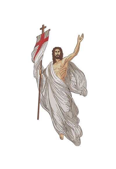 Matriz Bordado Jesus Ressuscitado