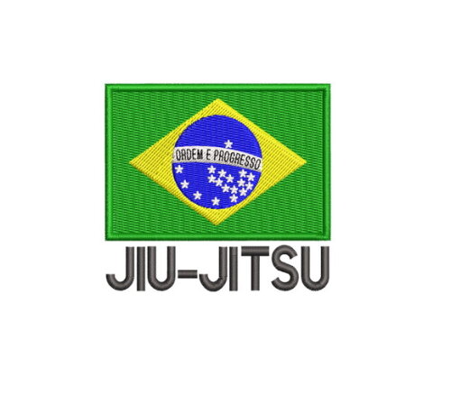 Matriz Bordado Jiu Jitsu Brasil Bandeira