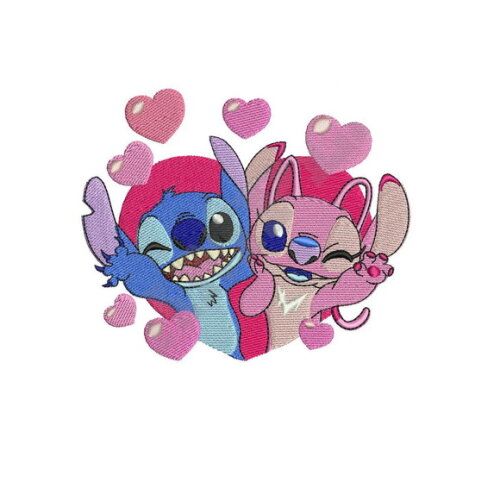 Matriz Bordado Lilo Stitch Amor 2