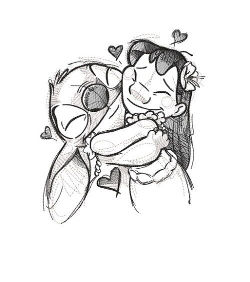 Matriz Bordado Lilo Stitch Love