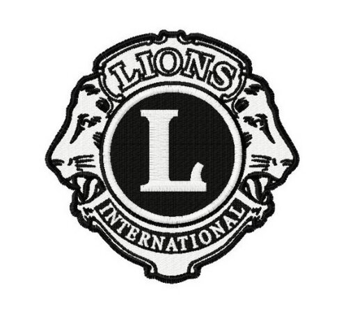 Matriz Bordado Lions Clube Preto e Branco