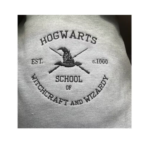 Matriz Bordado Logo Escola de Hogwarts Preto