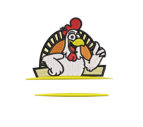 Matriz Bordado Logomarca Frango - para Montagem