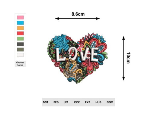 Matriz Bordado Love - Amor