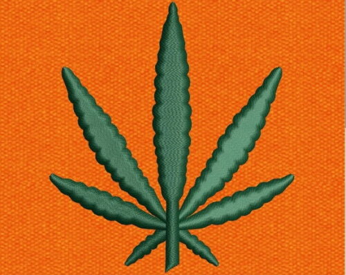 Matriz Bordado Marijuana 3d