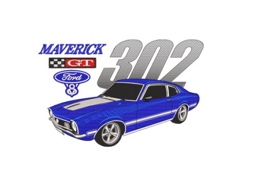Matriz Bordado Maverick 302 Gt V8