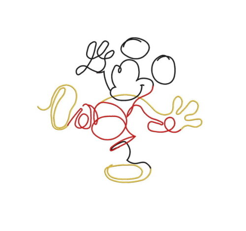 Matriz Bordado Mickey Mouse Esboço