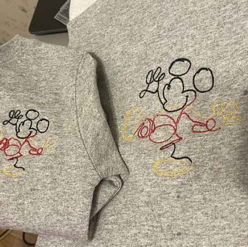 Matriz Bordado Mickey Mouse Esboço