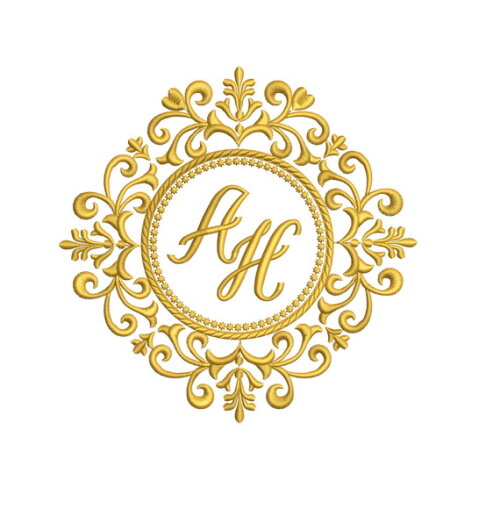 Matriz Bordado Moldura Casamento