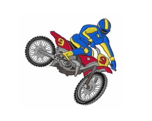 Matriz Bordado Motocross Pequeno