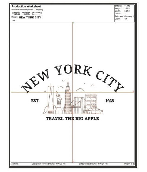 Matriz Bordado New York City