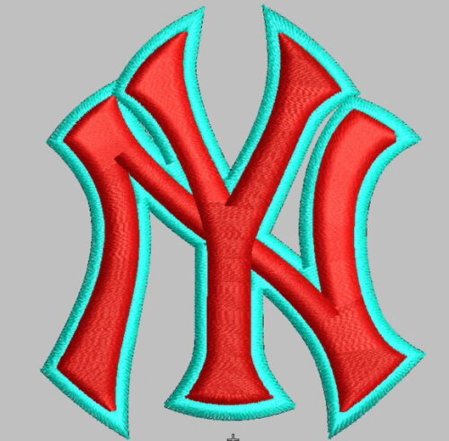 Matriz Bordado NY yankees logo 3D